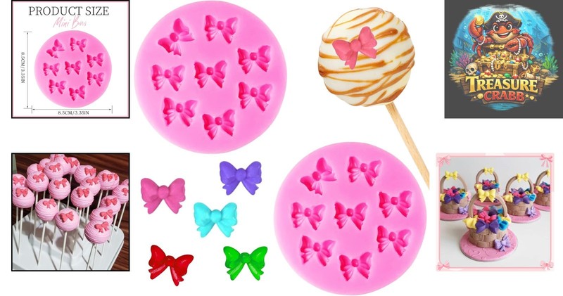 Food-Grade Silicone Bow Fondant Molds - Perfect for Cake Decorating & Gifts gallery