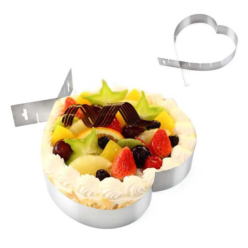 Adjustable Stainless Steel Cake Slicer Mold for Baking Pastry and Layered Cakes gallery