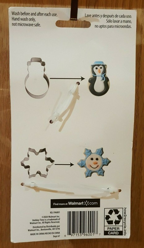 4pc Holiday Time Metal Cookie Cutters (2 packs): Star, Angel, Snowman, Snowflake gallery
