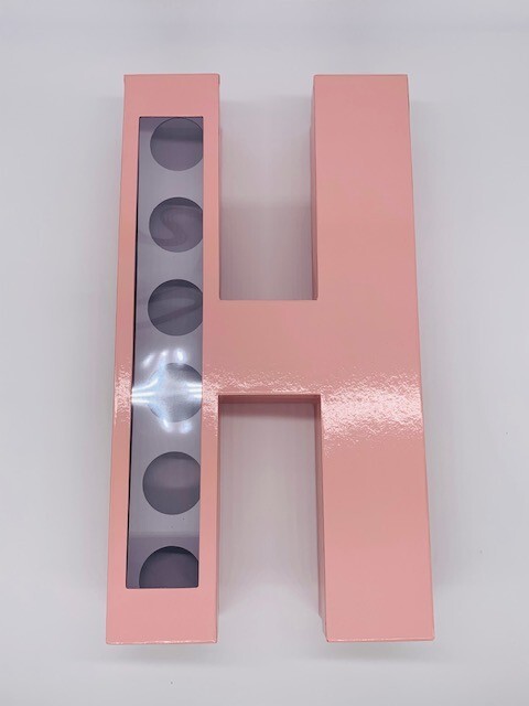 Cupcake Letter Box (H) – Color: Pink