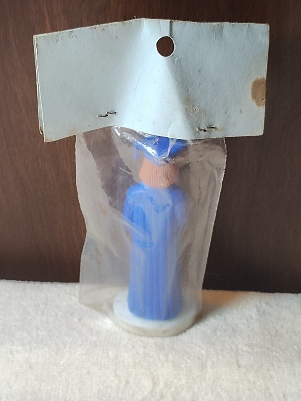 Vintage Worker's Cake Supplies Woman Blue Graduate Cake Topper Mansfield Ohio gallery