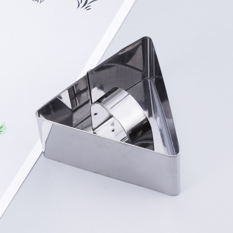 2 Pcs Stainless Steel Triangle Mousse Cutter Cake Mold for Cookie Baking gallery