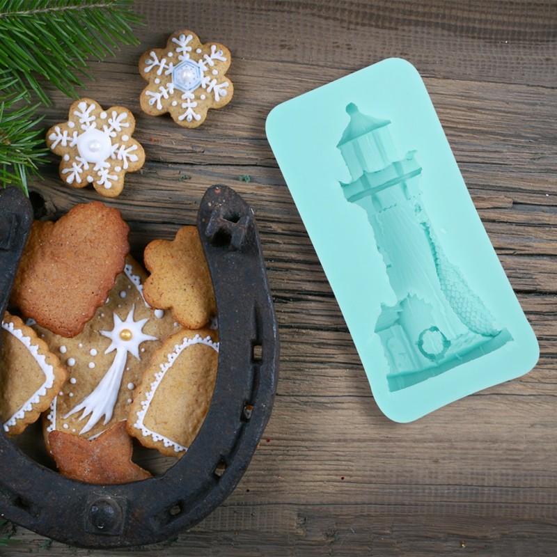 Silicone Cake Mold Lighthouse Shape Sugar Cake Mold Lovely Cake Mold