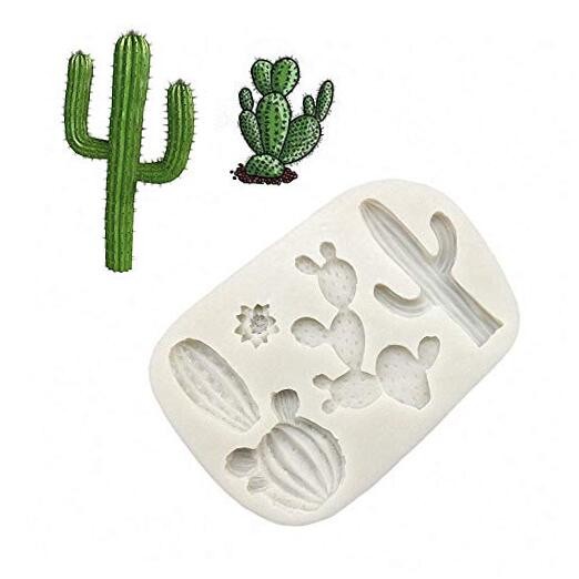 5-Cavity Cactus Silicone Fondant Mold Cacti Sugarcraft Chocolate Candy Mold
