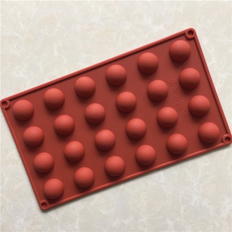 2×24 small semi-circular silicone chocolate mold resistant to high temperatures gallery