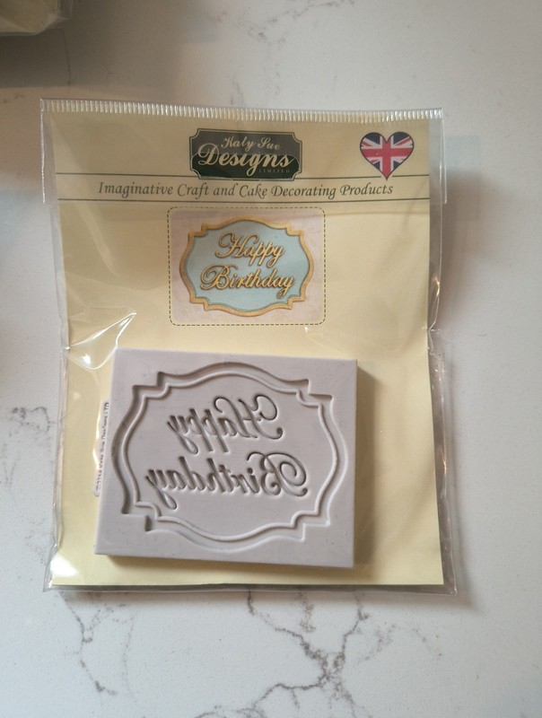 Katy Sue Designs KSD Silicone Mould Happy Birthday Cake Chocolate Decorations