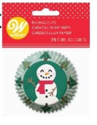Wilton Christmas Snowman 75 ct Standard Baking Cups Cupcake Liners