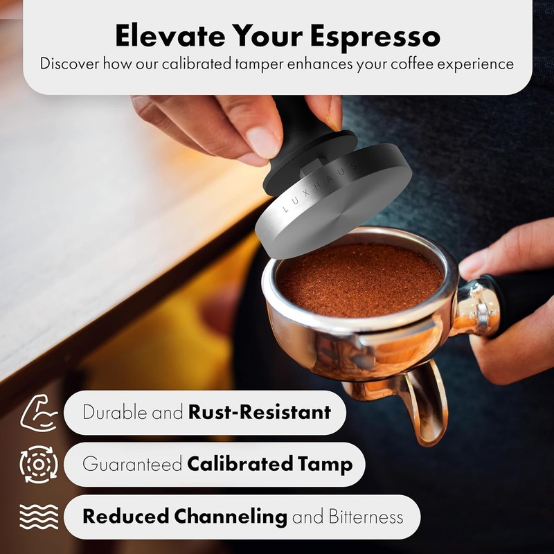 LuxHaus Espresso Tamper - 51mm Calibrated Coffee 51mm, Stainless Steel gallery