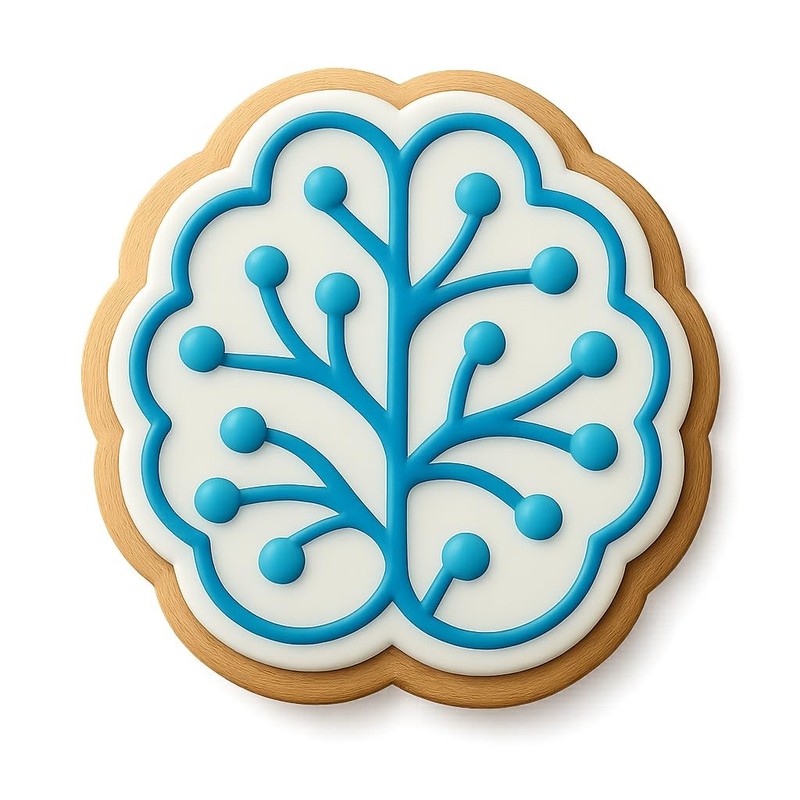 Neural Brain Cookie Cutter & Stamp – 4×4″ Creative Baking Design