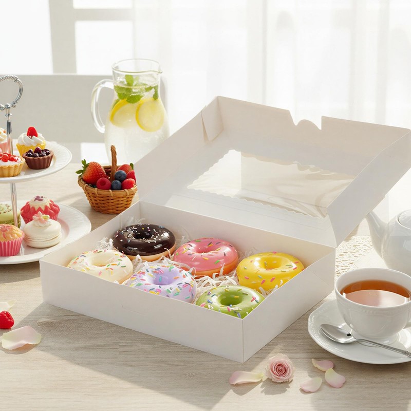 48pcs Treat Boxes with 3 Style Window, 12x8x2.5 Inches Auto-Popup Cookie Boxe... gallery