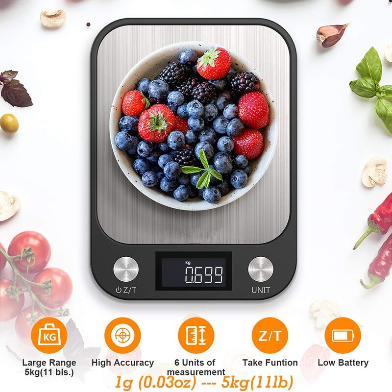 Digital Kitchen/Food Scale Weight Scales for Cooking & Baking - 22lb/10kg