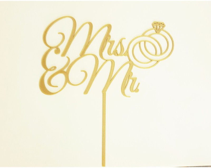 Cake Topper Mr & Mrs