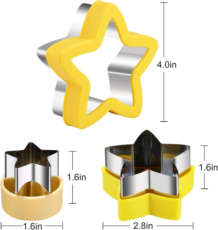 Kid-Friendly Stainless Steel Star Cookie Cutters - Ideal for Creative Baking gallery