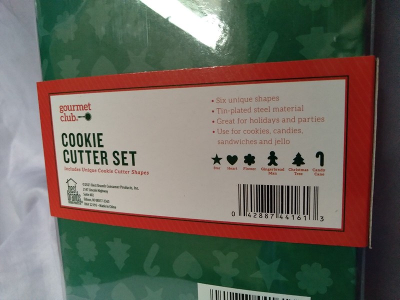 New Cookie Cutters Set 6 Pack, Gourmet Club, Shapes Christmas Steel gallery