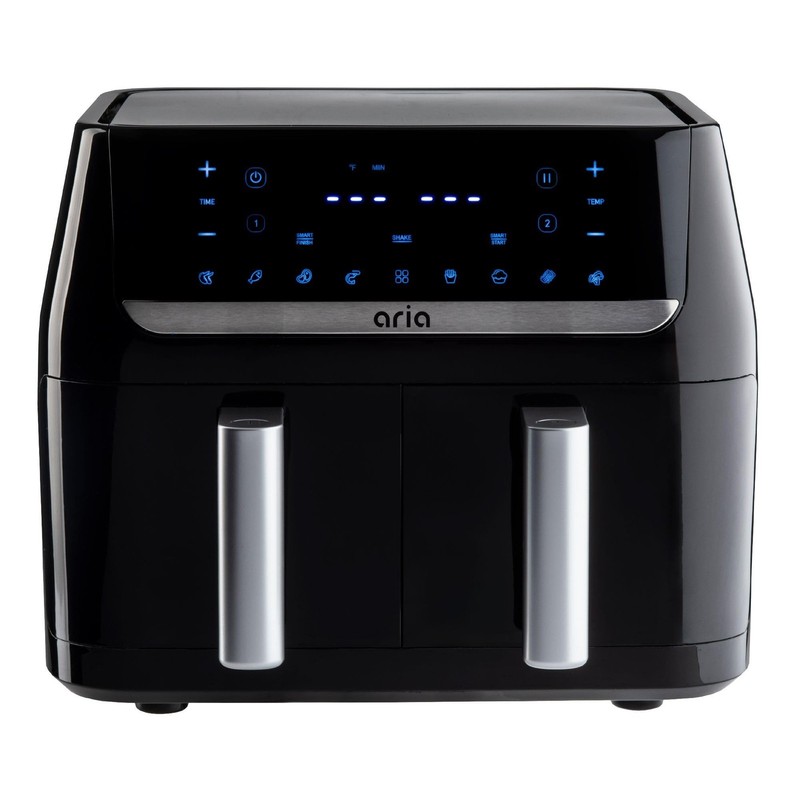 Aria 10 Qt Dual Air Fryer with 2 Baskets, Smart Sync Dual Air Fryers, Easy Cl…