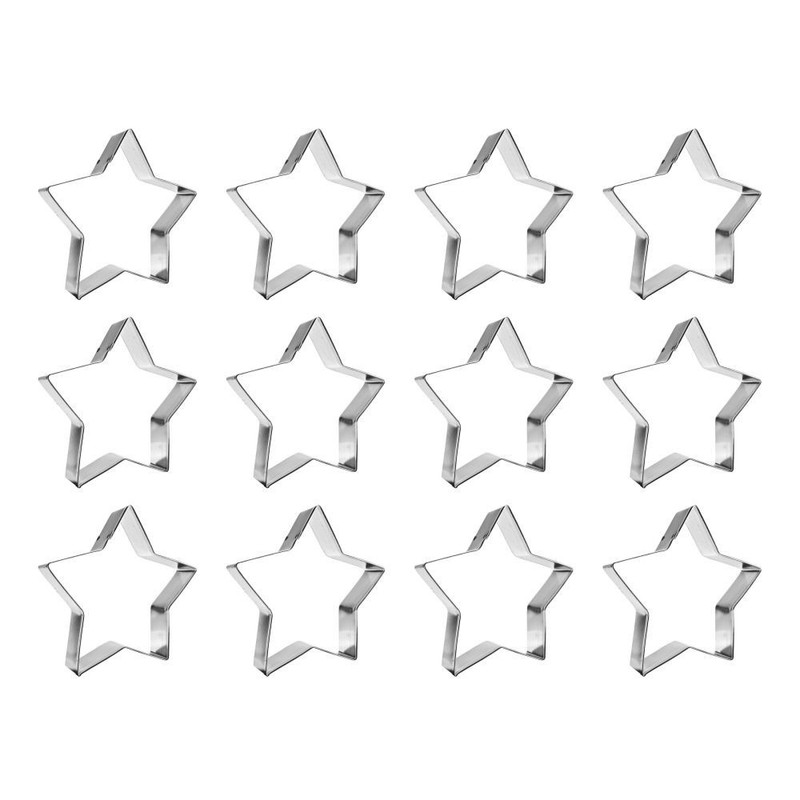 1 Dozen 12 Large 4.5” Star Cookie Cutter Metal Made in the USA
