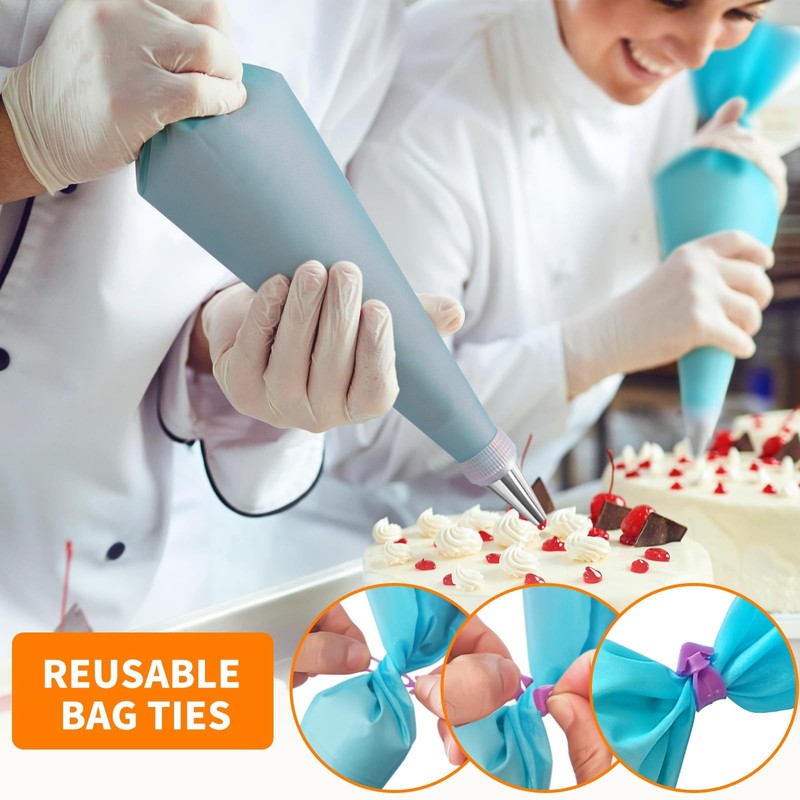 Piping Bags and Tips Set -Ultimate Cake Decorating Supplies Kit - Included 10... gallery