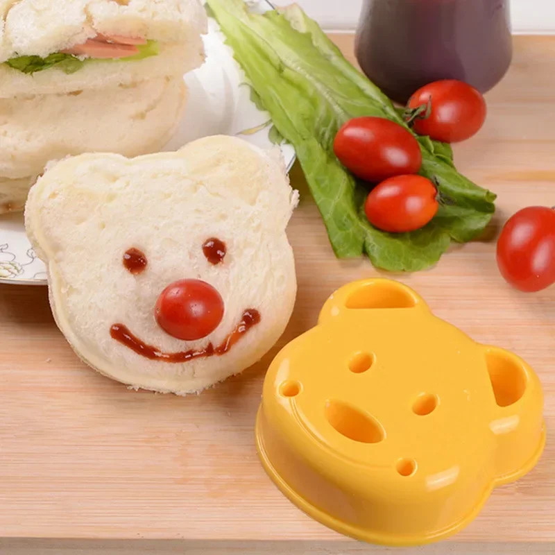 2 moldes para sándwich con forma de oso, gato, conejo, coche, para pan, pastel, gallery