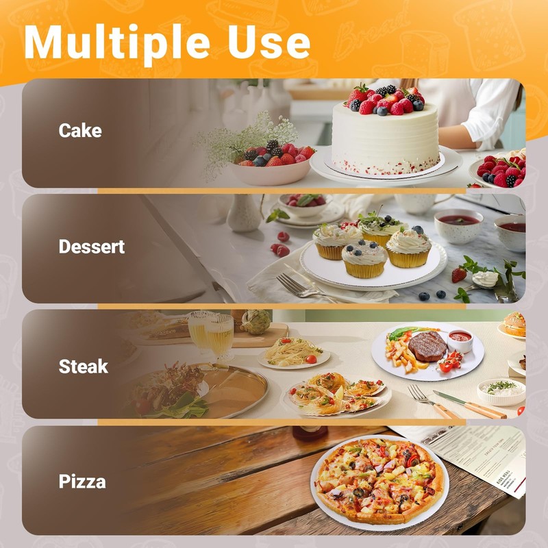 10 Cake Board, 25 Pack 10" White Sturdy Corrugated Cardboard Rounds Base Pizz... gallery
