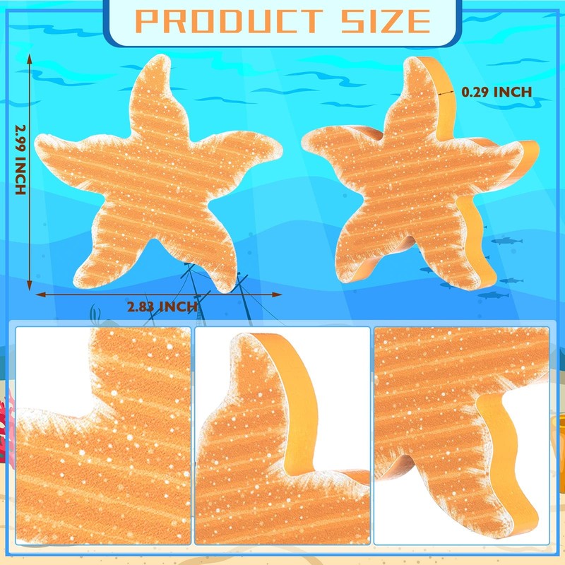 3 Pcs Ocean Beach 1.5 cm x 5 inches x 0.59 inches, Blue, Yellow, Orange gallery