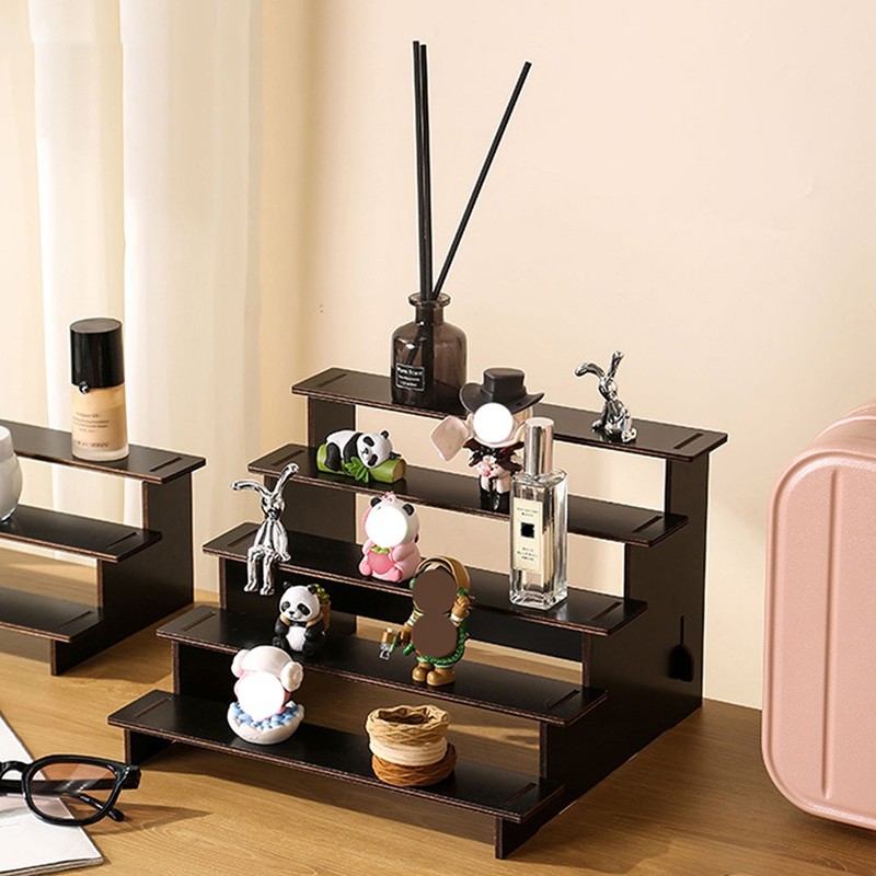 5-Tier Wooden Display Shelf Stand Organizer For Figure Cupcake Perfumes Desserts gallery