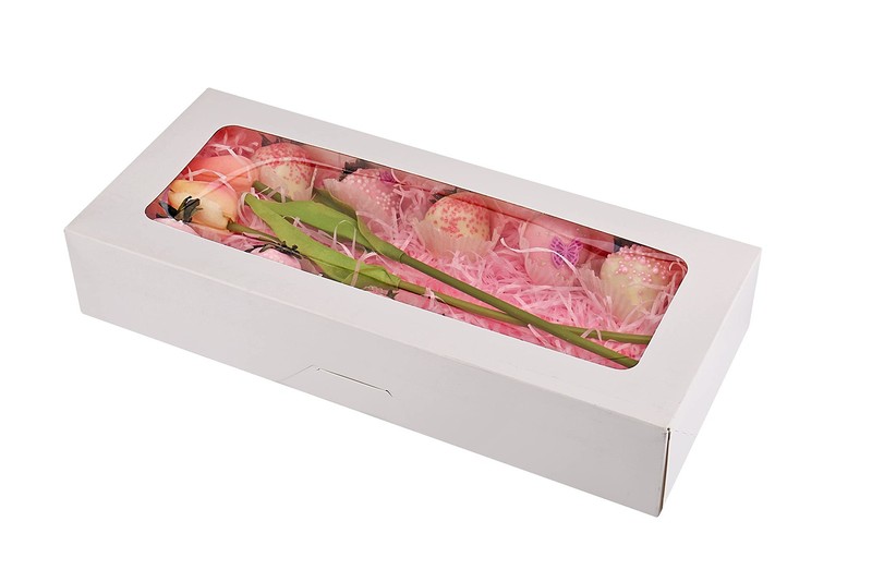 24-Pack 14" x 6" x 2.5" Cookie Boxes, Bakery Boxes with Window, Strawberry Bo... gallery