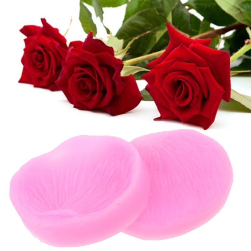 Creative Rose Flower Petals Fondant Cake Silicone Mold Pastry Chocolate Mold gallery