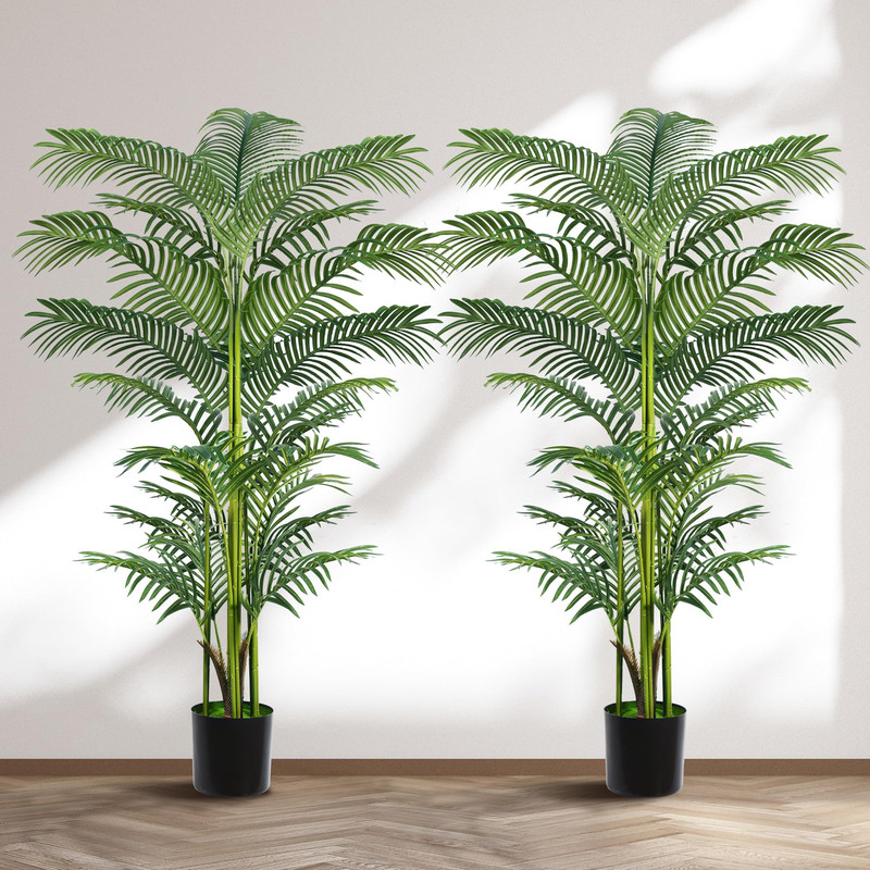Artificial Palm Tree 6Ft Suntee Faux Plants Indoor And Outdoor 2 Pack Tall Fake