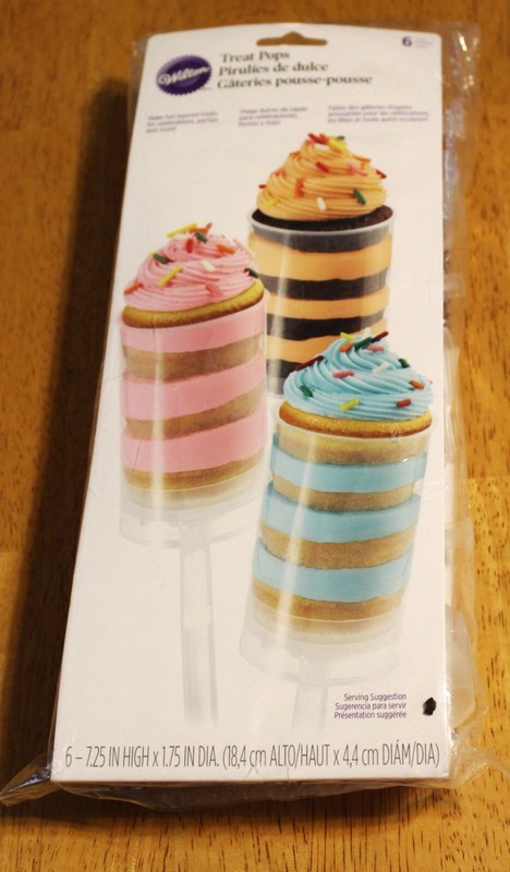 Wilton ~ 6Pk TREAT POPS #415-0981 – Clear Plastic 7.25″ x 1.75″ Parfait Push-UPs