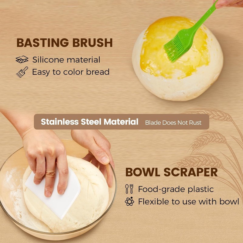 Banneton Bread Proofing Baskets and Sourdough Bread Baking Supplies - Sourdou... gallery