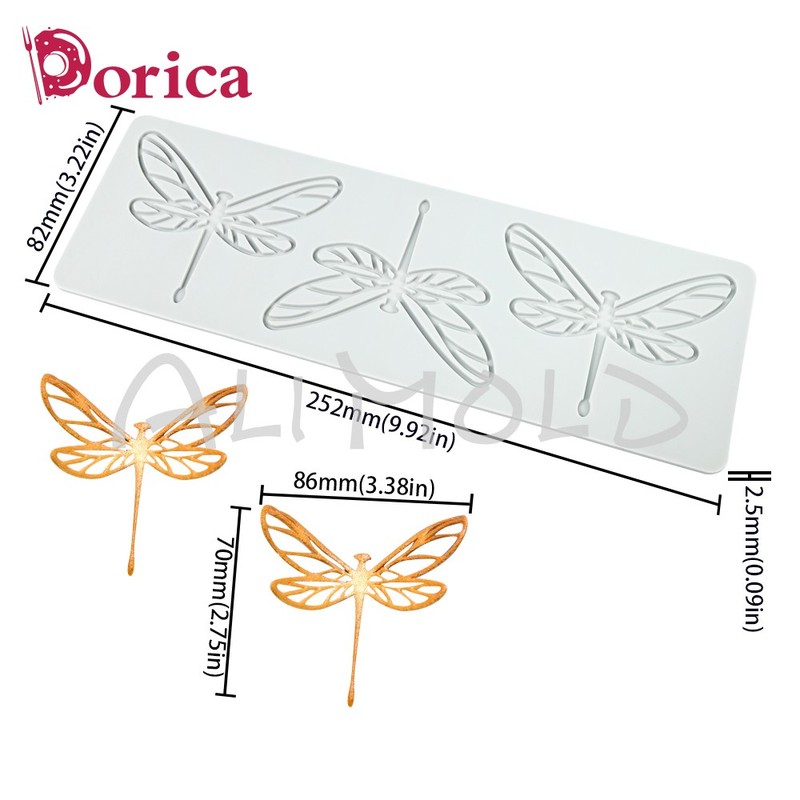 Dragonfly Silicone Lace Mat Handmade Insect Sugarcraft Chocolate Mould Diy gallery