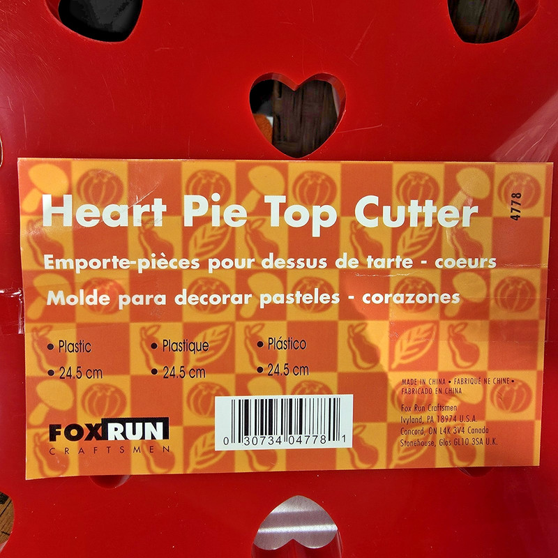 Fox Run Pie Top Cutter Set of 3 Apple Heart Lattice & Mrs. Anderson Crust Shield gallery