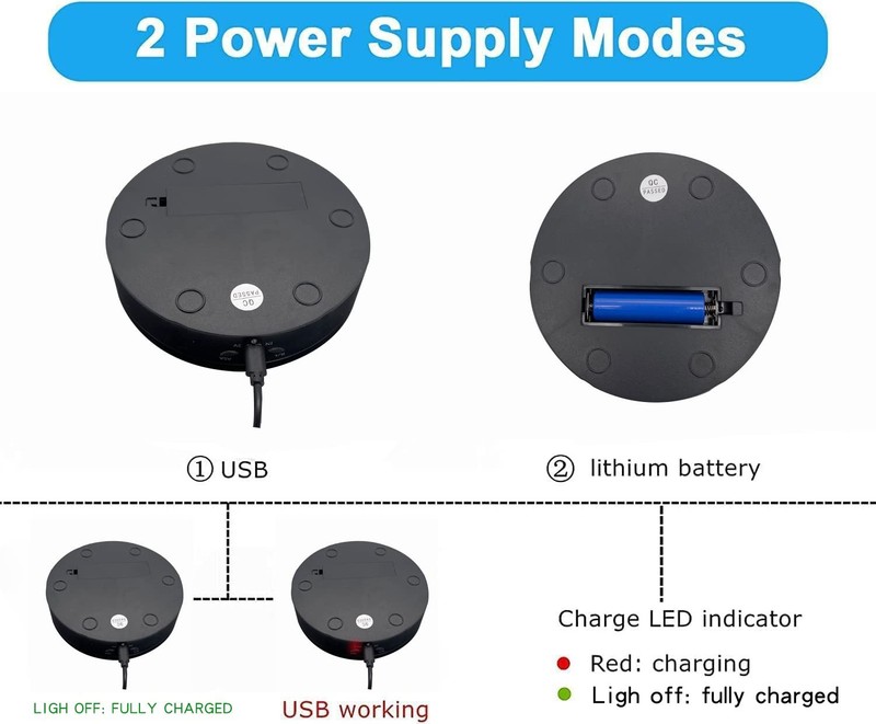 Qinmay 360 Degree Electric Rotating Rotating Turntable Display Standbattery/Usb gallery