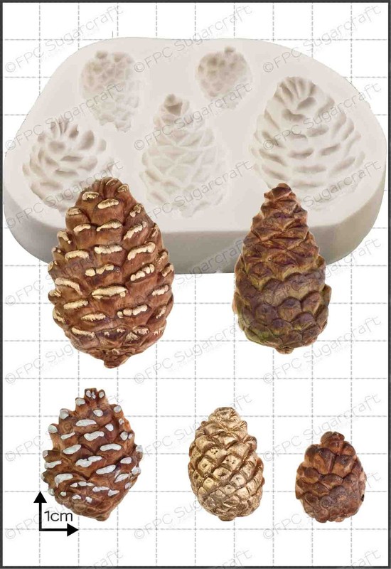 Silicone mould Pine Cones Food Use FPC Sugarcraft