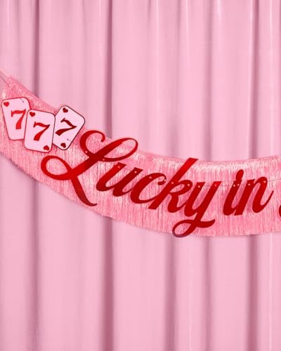 Lucky in Love Fringe Banner - Red Foil & Pink Iridescent, 5 Ft. | Western gallery