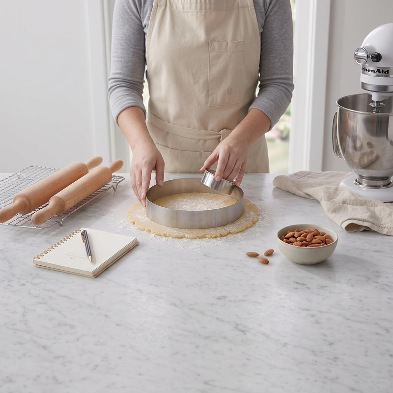 Large Round Cake Ring Set-4/6/8 Inch Biscuit Cutter Stainless Steel Circle Pa... gallery