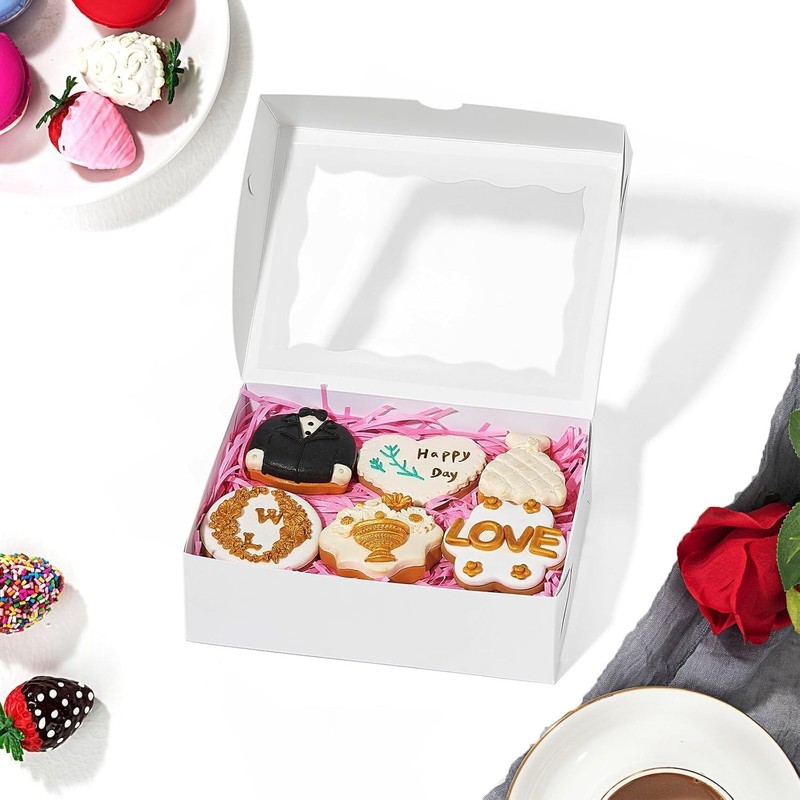 Sturdy 50PCS Pastry Boxes - Eco-Friendly, Effortless Assembly for Fresh Treats gallery