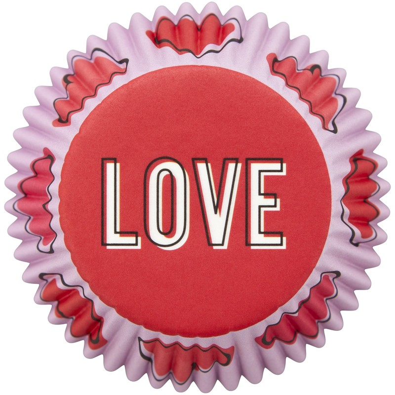 Wilton Standard Baking Cups 75/Pkg-Love gallery