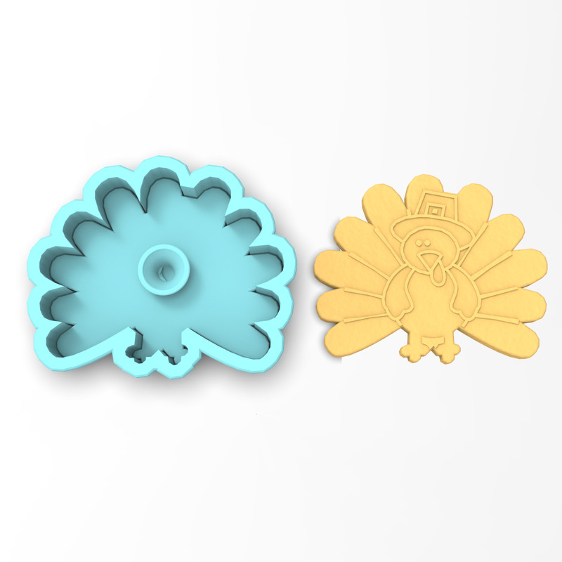 Turkey Pilgrim Cookie Cutter & Stamp #1 | Thanksgiving Feast Family Fall Autumn gallery