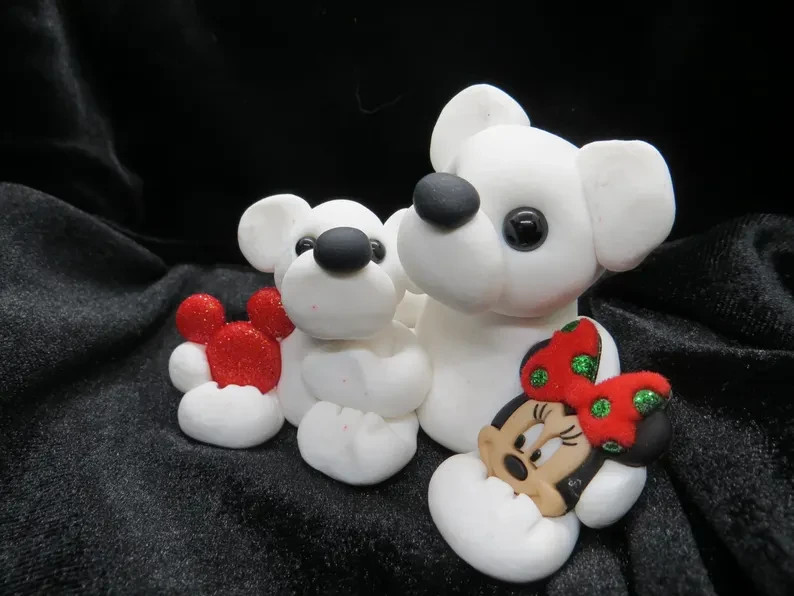 White mommy & baby bear with Minni Mouse gallery