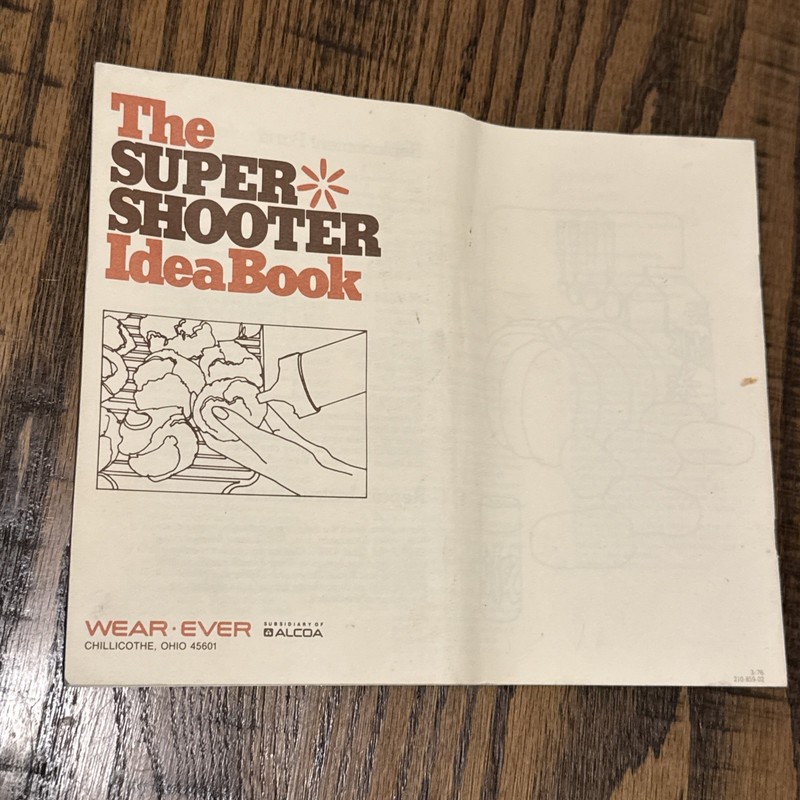 Vtg Wear Ever Super Shooter Original Idea Book Recipe Cookie Press Manual AS IS gallery