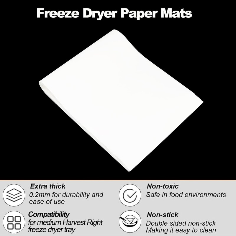 150 Pack Medium Freeze Dryer Parchment Paper for Harvest Right Medium, White gallery
