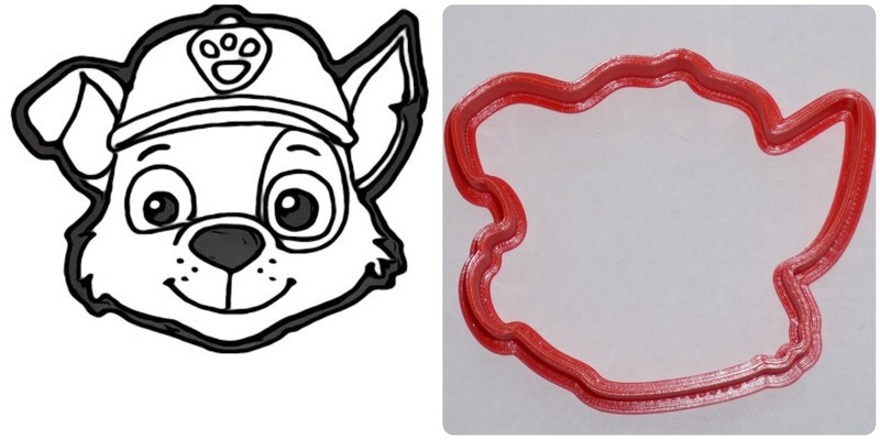 Paw Patrol Character Rocky Cookie Cutter Fondant Baking Tool 3D Printed