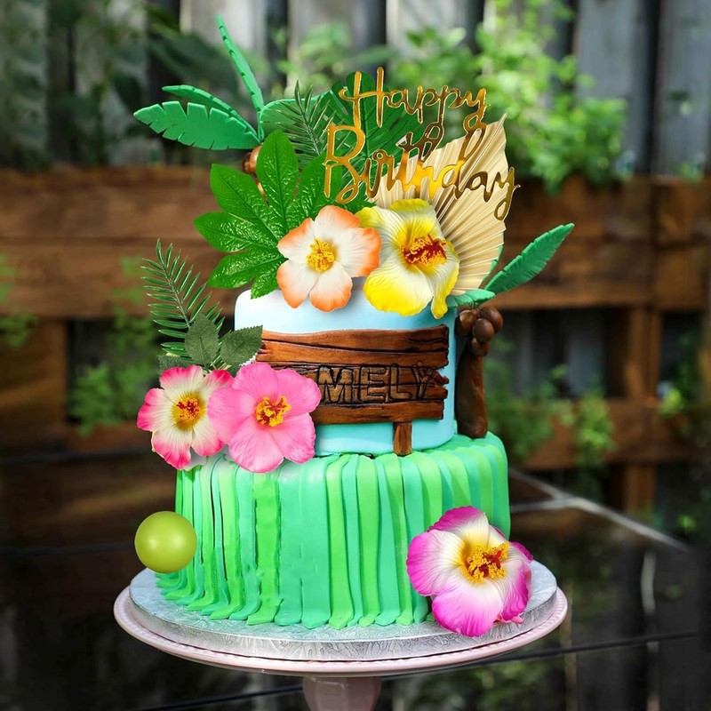 Colorful Flower Cake Topper Set - Summer Theme gallery