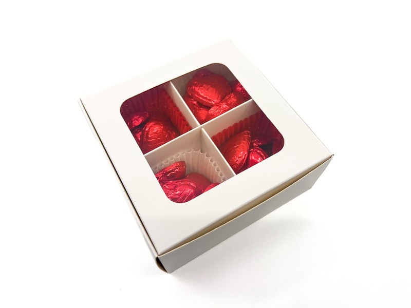 20 PCS 4.5x4.5x2 Inch Bakery Treat Boxes Windows Dividers Cookie Cupcake Gift gallery