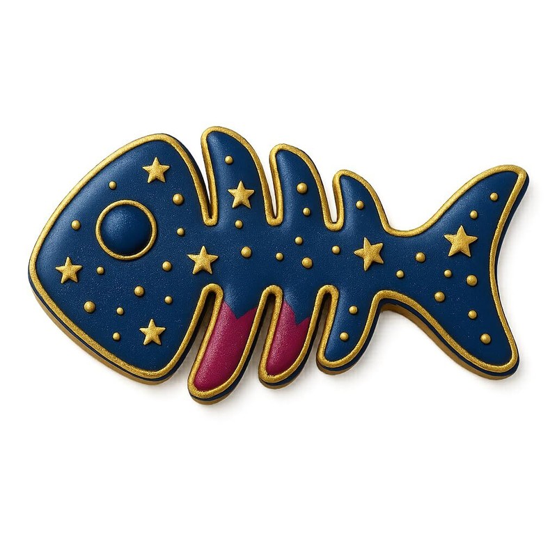 Fish Bone Cookie Cutter - 4x1.9 Inches, Fun and Unique Baking Tool gallery