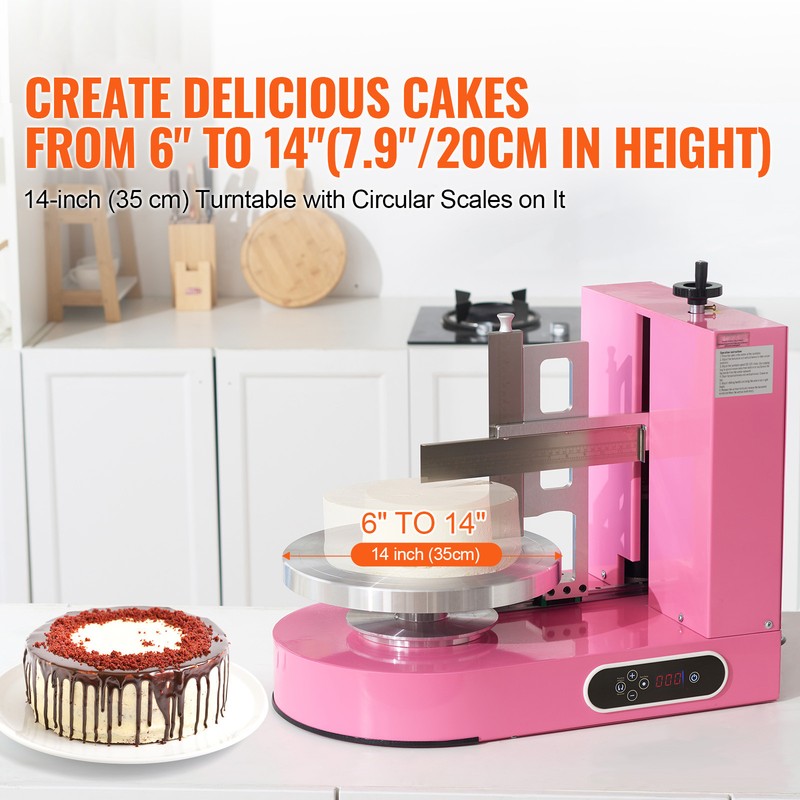6-14" Cake Cream Decorating Machine Cake Spreading Frosting Smearing Machine gallery