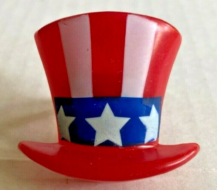 Bakery Crafts Plastic Cupcake Rings Toppers New Lot of 6 “4th Of July Hats” #4