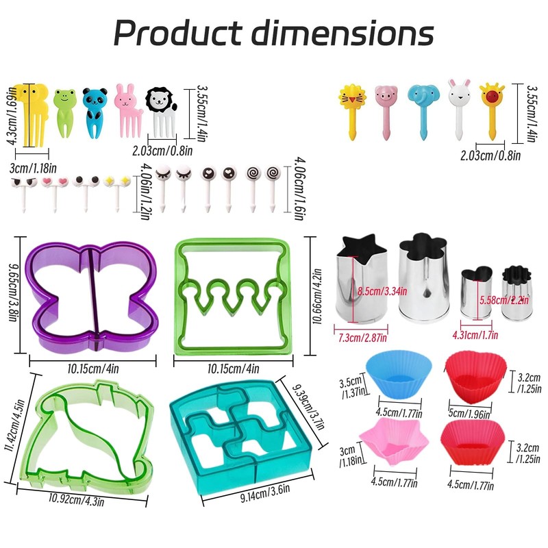 Sandwich Cutters Bread Shaped Set, Vegetable Fruit Bread Shape Cheese Cookie ... gallery