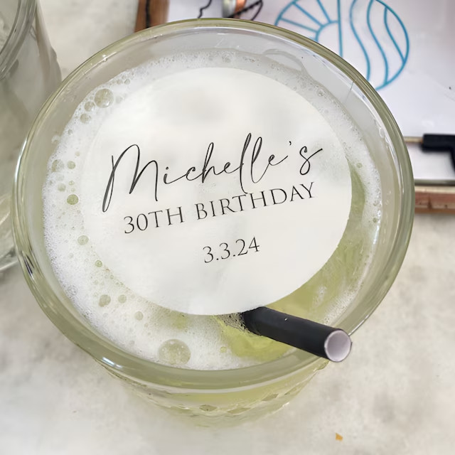 Wedding Bridal Bachelorette Hens Edible Cocktail Drink Toppers gallery
